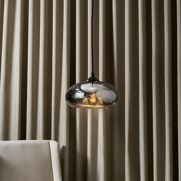 Glass oval pendant lights