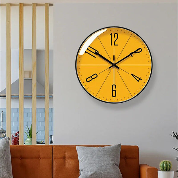 Modern Orange Even Wall Clock - 25cm, 30cm & 35cm