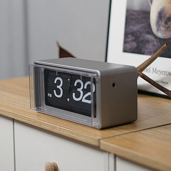 Modern Retro Table Flip Clocks - Gold, Silver, Black & White