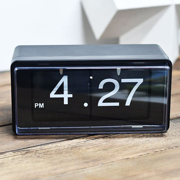 Modern Retro Table Flip Clocks - Gold, Silver, Black & White