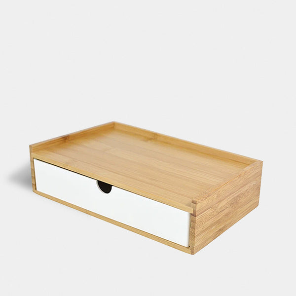 Wooden Desk Organiser Drawers - White & Black - 1, 2 & 3 Drawers
