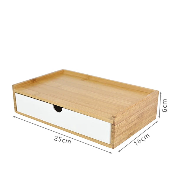 Wooden Desk Organiser Drawers - White & Black - 1, 2 & 3 Drawers