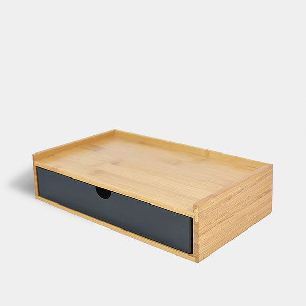 Wooden Desk Organiser Drawers - White & Black - 1, 2 & 3 Drawers
