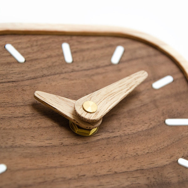 Modern Retro Midcentury Modern Noho Wooden Table or Wall Clock