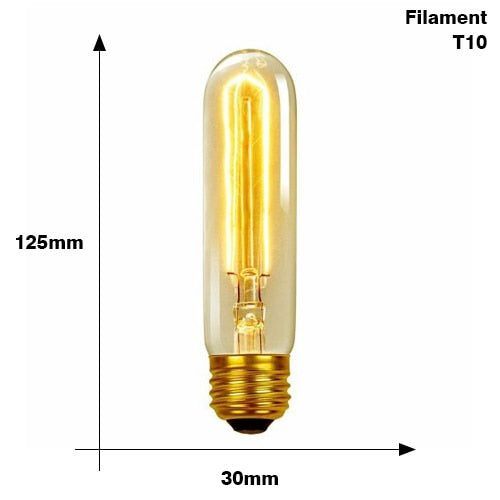 E27 Edison Filament & Spiral Bulbs - G80, G95, T45, ST64, T10