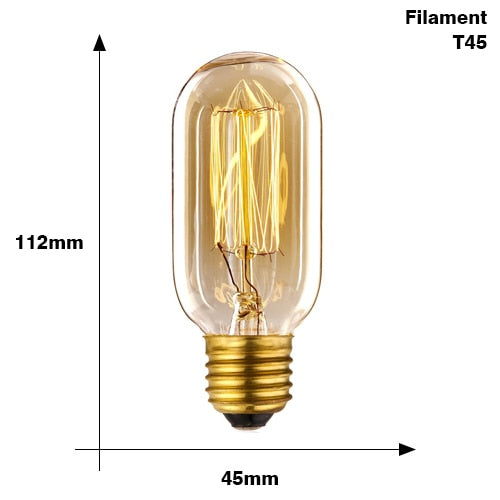E27 Edison Filament & Spiral Bulbs - G80, G95, T45, ST64, T10