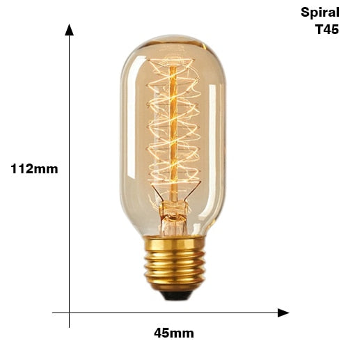 E27 Edison Filament & Spiral Bulbs - G80, G95, T45, ST64, T10