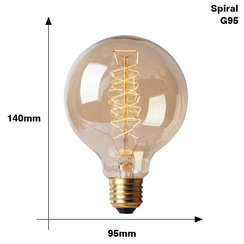 E27 Edison Filament & Spiral Bulbs - G80, G95, T45, ST64, T10