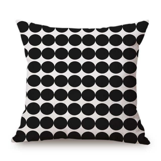 Black and white spot cushion best sale