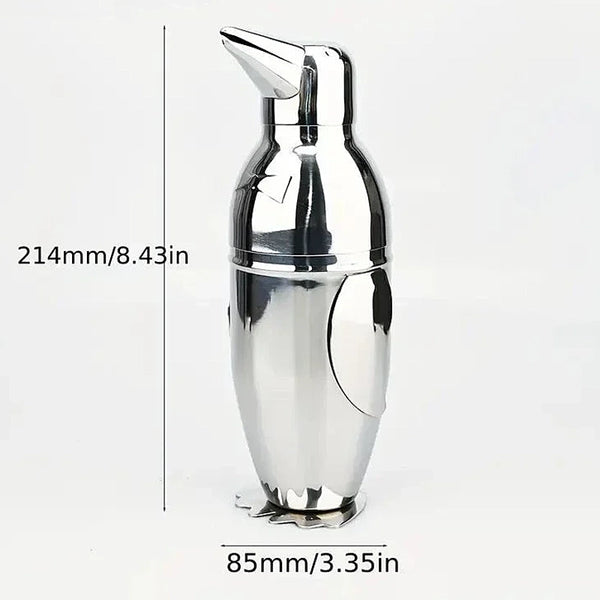 500ml Stainless Steel Penguin Cocktail Shaker 