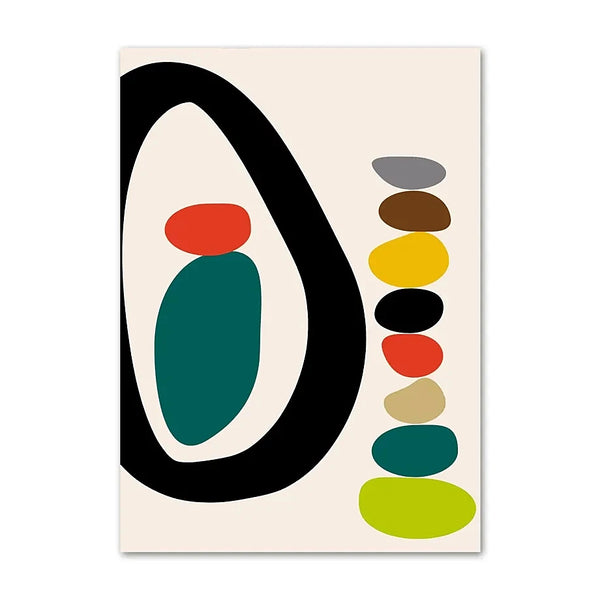 Abstract Colourful Graphic Mid Century Modern Art Prints