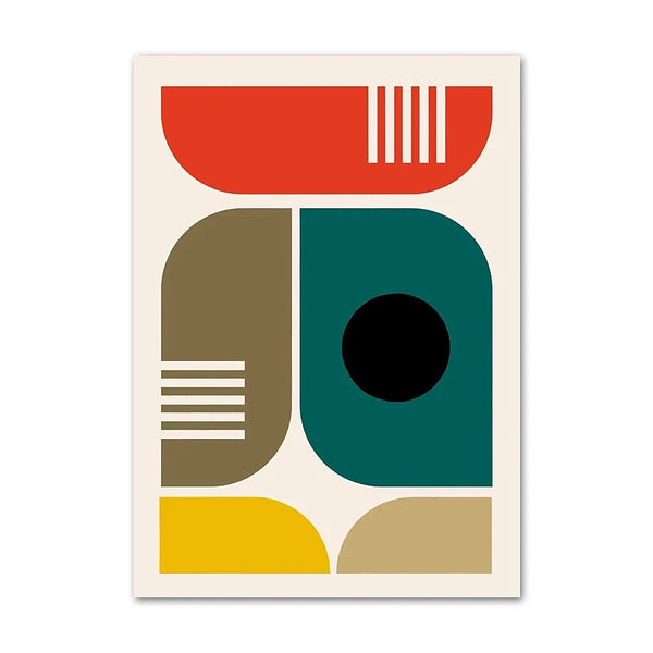 Abstract Colourful Graphic Mid Century Modern Art Prints