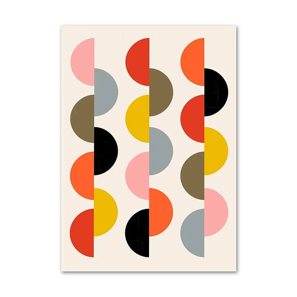 Abstract Colourful Graphic Mid Century Modern Art Prints