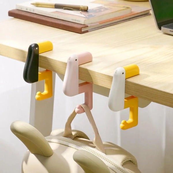 Bird Under Desk Hanger & Shelf Hooks - Flamingo, Gull, Puffin