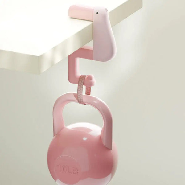 Bird Under Desk Hanger & Shelf Hooks - Flamingo, Gull, Puffin