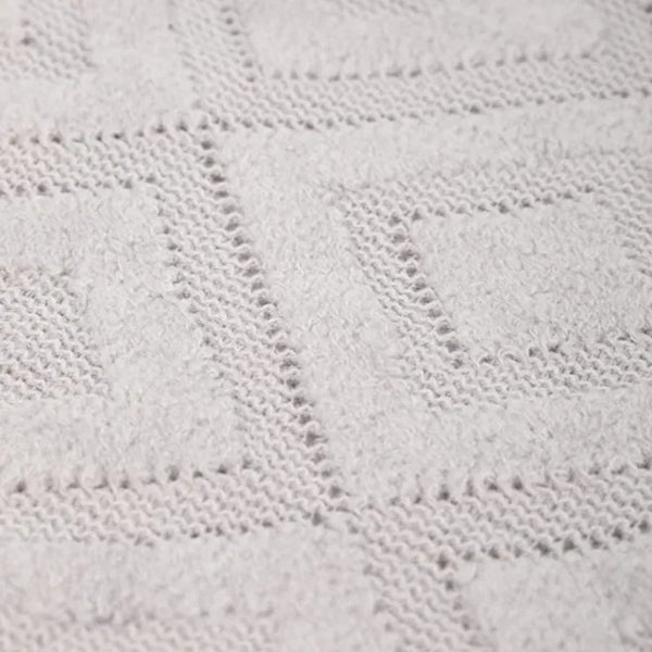 Neutral Colour Diamond Tassel Soft Throws - Grey, Caramel, Beige - Small & Large