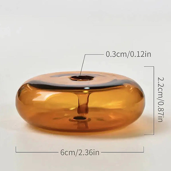 Colour Glass Incense Holders - Orange, Blue, Grey & Clear