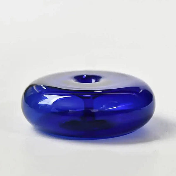 Colour Glass Incense Holders - Orange, Blue, Grey & Clear