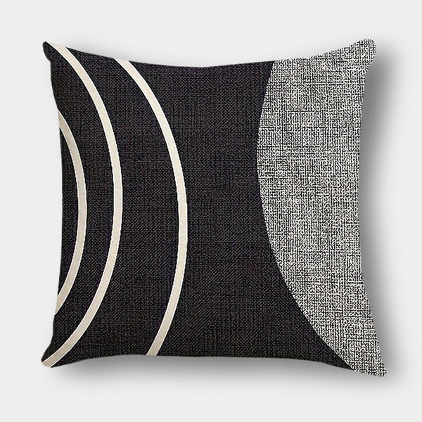 Modern Black , Grey and White Abstract Linen Cushions - 4 Designs - 45cm