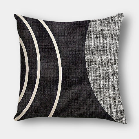 Modern Black , Grey and White Abstract Linen Cushions - 4 Designs - 45cm