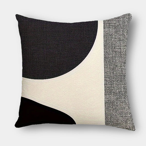 Modern Black , Grey and White Abstract Linen Cushions - 4 Designs - 45cm