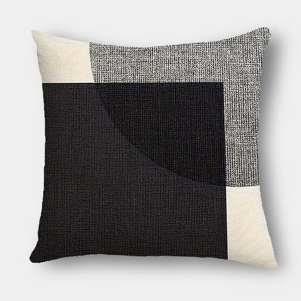 Modern Black , Grey and White Abstract Linen Cushions - 4 Designs - 45cm