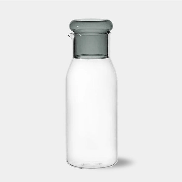 Glass Bottle Carafe Set - 850ml - Blue, Green, Yellow & Grey