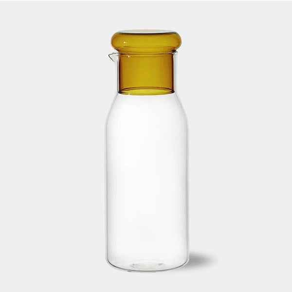 Glass Bottle Carafe Set - 850ml - Blue, Green, Yellow & Grey