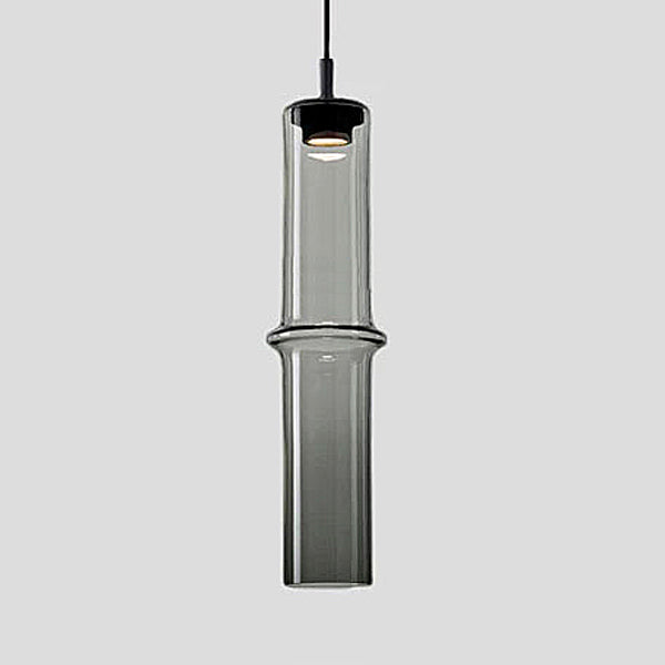 Glass Tube Pendant Lights - Orange & Grey - Small, Medium & Large
