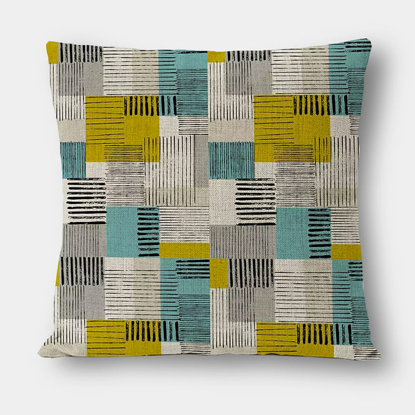Abstract Geometric Colour and Lines Cushion - 35cm, 45cm & 50cm