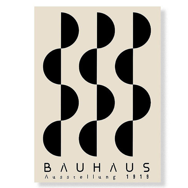 Mid Century Modern Bauhaus Black & White Exhibition Art Prints