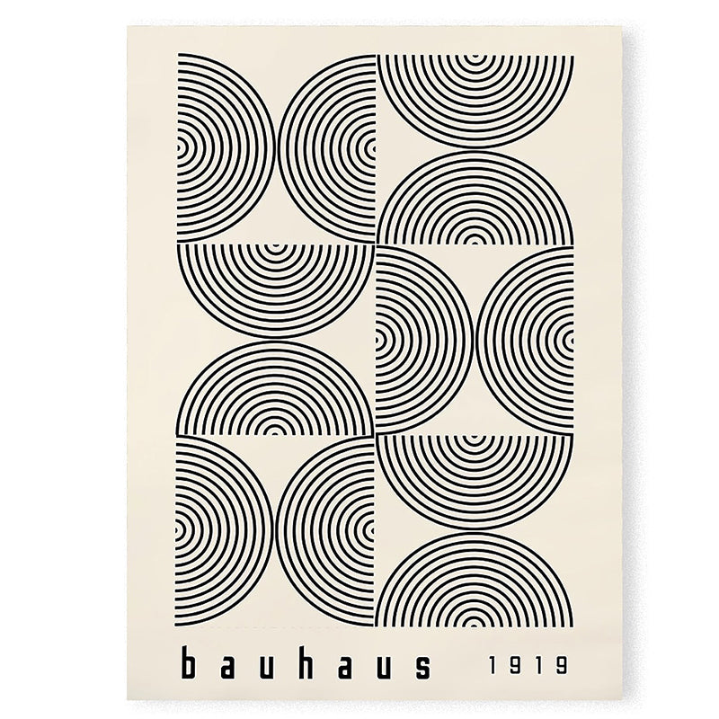 Mid Century Modern Bauhaus Black & White Exhibition Art Prints