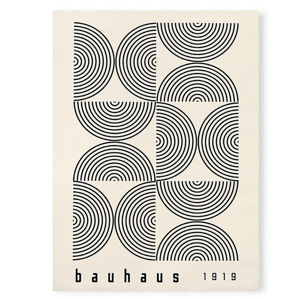 Mid Century Modern Bauhaus Black & White Exhibition Art Prints