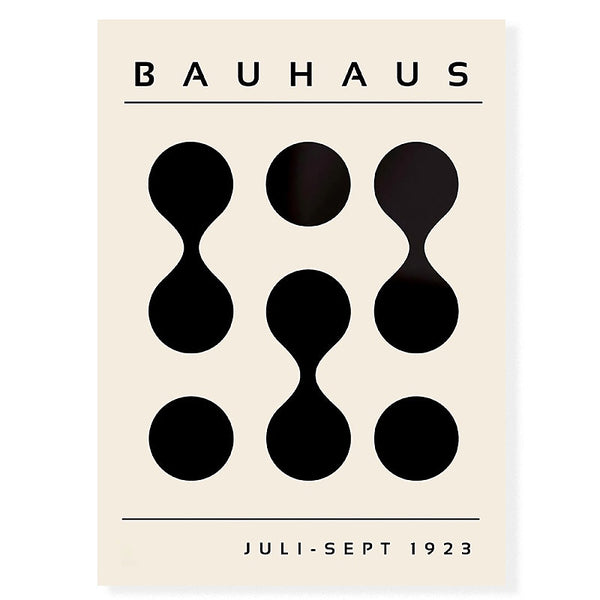 Mid Century Modern Bauhaus Black & White Exhibition Art Prints