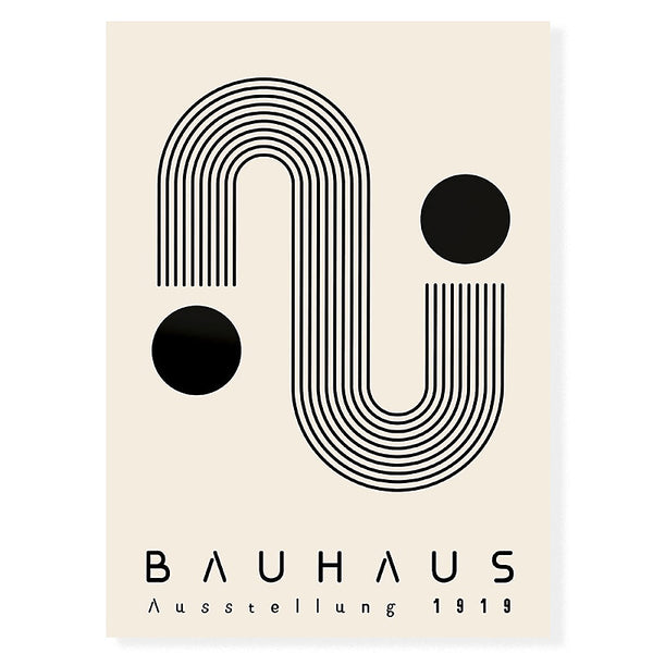 Mid Century Modern Bauhaus Black & White Exhibition Art Prints