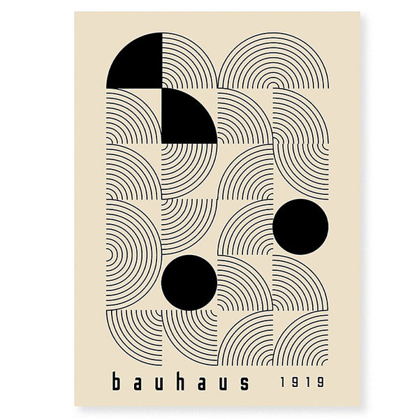Mid Century Modern Bauhaus Black & White Exhibition Art Prints
