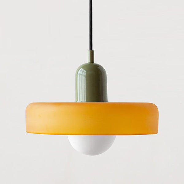 Mid Century Modern Contrast Colour Glass Pendant Lights - 12 Colours