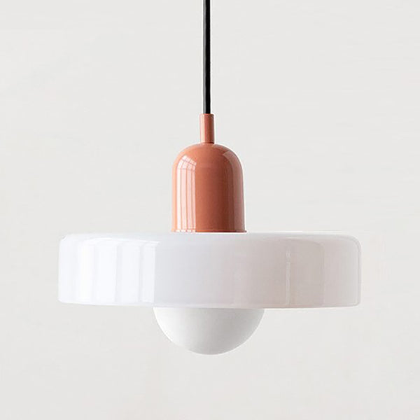 Mid Century Modern Contrast Colour Glass Pendant Lights - 12 Colours