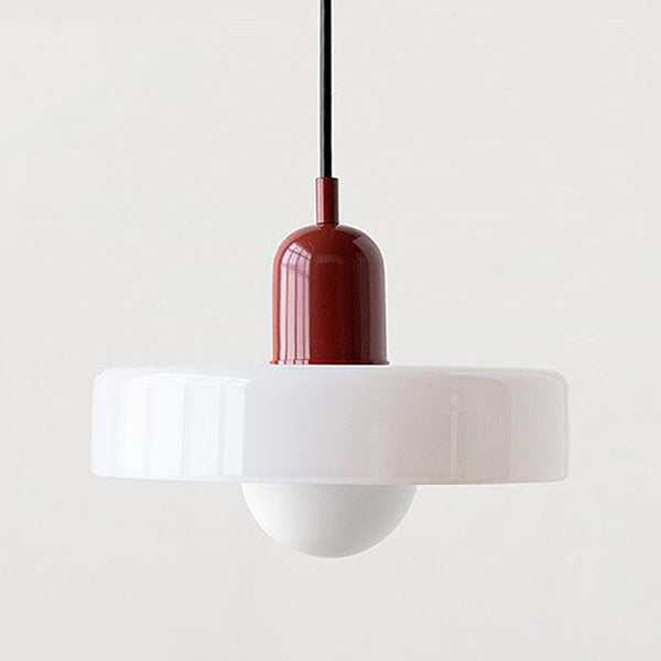 Mid Century Modern Contrast Colour Glass Pendant Lights - 12 Colours