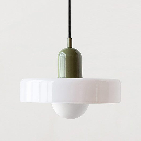 Mid Century Modern Contrast Colour Glass Pendant Lights - 12 Colours