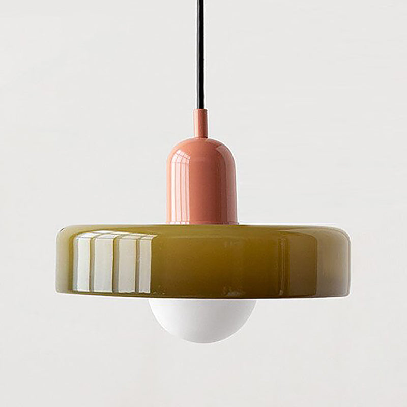 Mid Century Modern Contrast Colour Glass Pendant Lights - 12 Colours