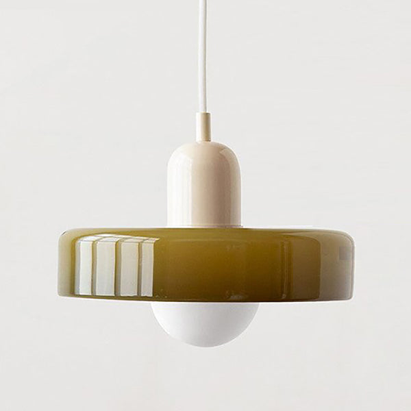 Mid Century Modern Contrast Colour Glass Pendant Lights - 12 Colours