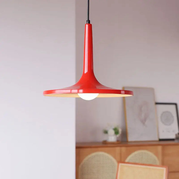 Mid Century Modern Eero Pendant Lights - Red & White