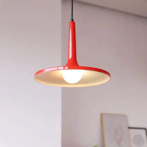 Mid Century Modern Eero Pendant Lights - Red & White