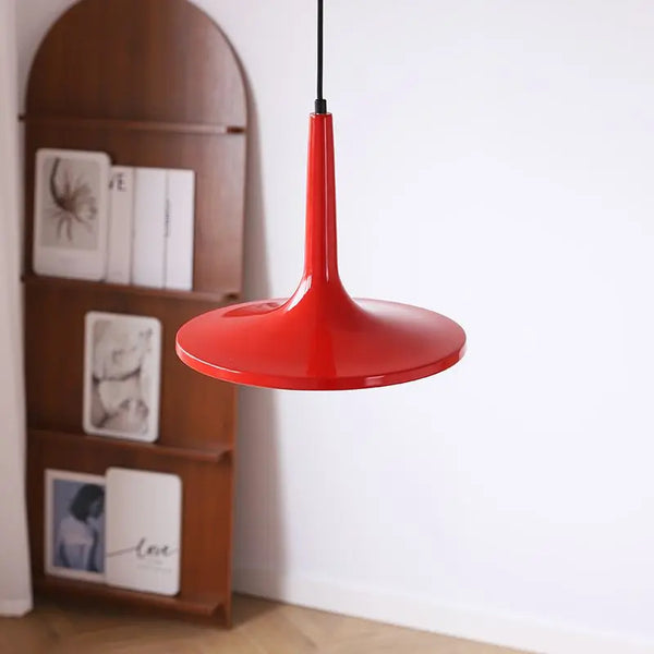Mid Century Modern Eero Pendant Lights - Red & White