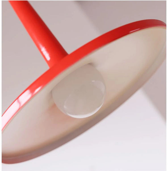 Mid Century Modern Eero Pendant Lights - Red & White
