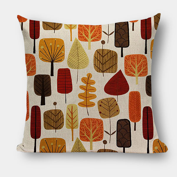 Mid Century Modern Scandi Tree Linen Cushions - 45cm