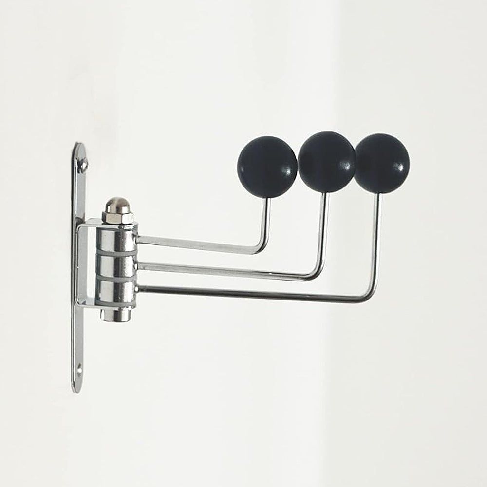 Triple Ball Rotating Wall Hooks Black, White Red – Make Space