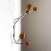Mid Century Modern Wooden Ball Wall Hook - 6 Arms
