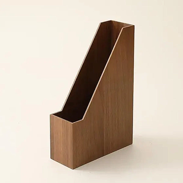 Mid Century Modern Wooden A4 Magazine Files - Ash & Walnut